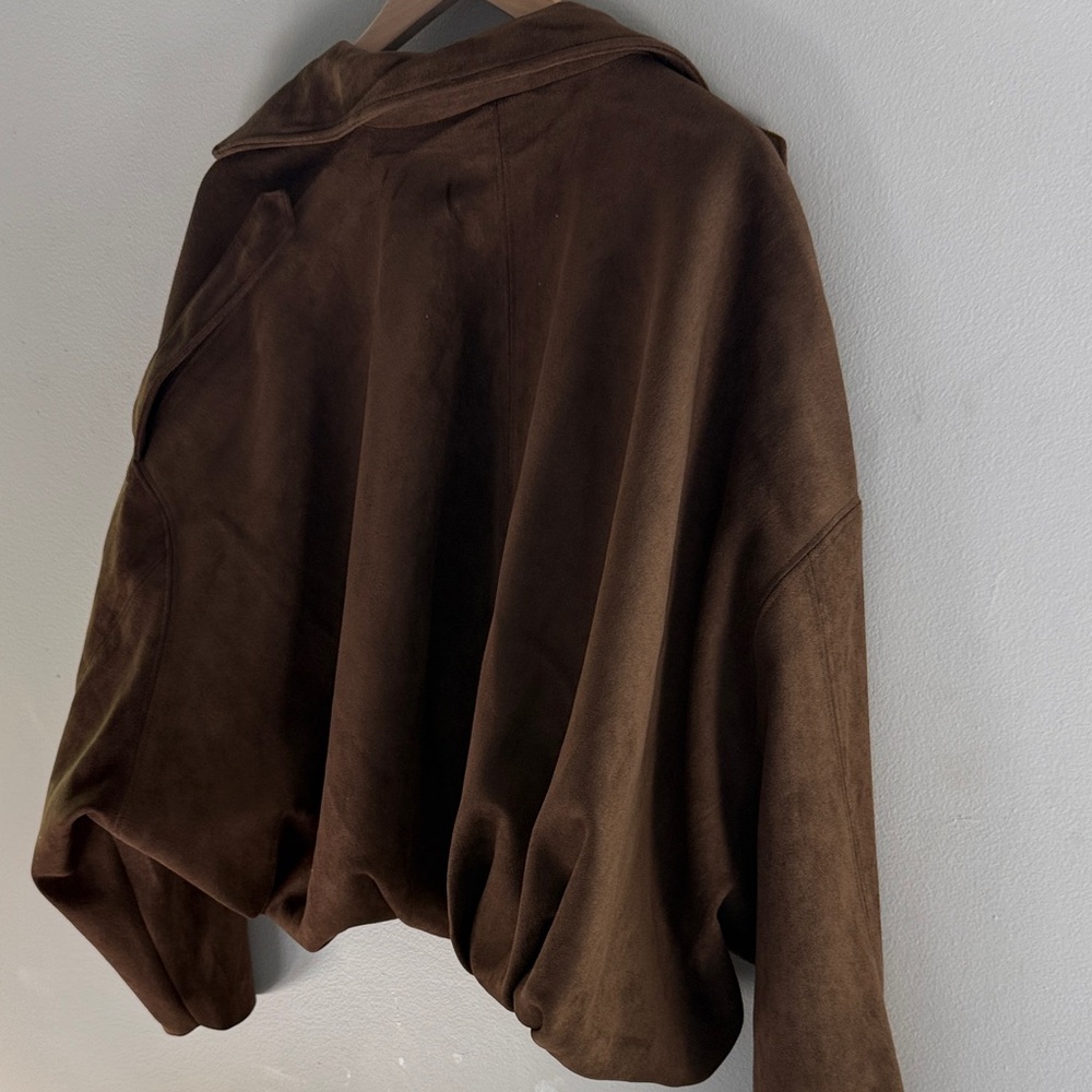 Zara Brown Suede Jacket - Picture 6 of 6